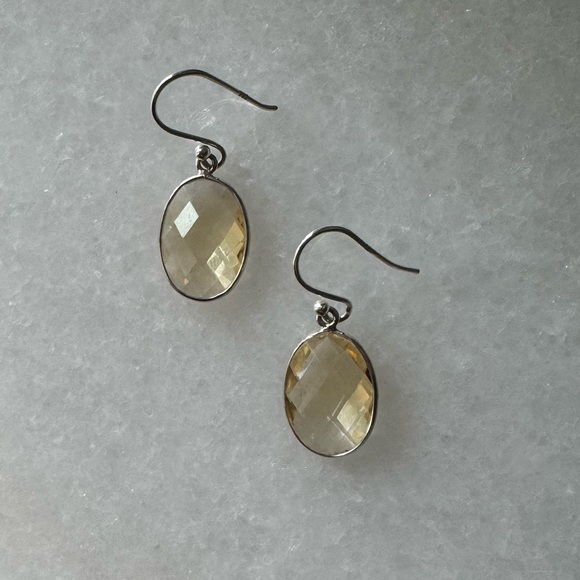 NWOT Tuckernuck Lemon Drop Earrings, Citrine, Sterling Silver - Picture 3 of 6